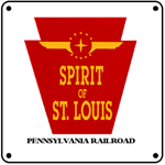 PRR St Louis Logo 6x6 Tin Sign
