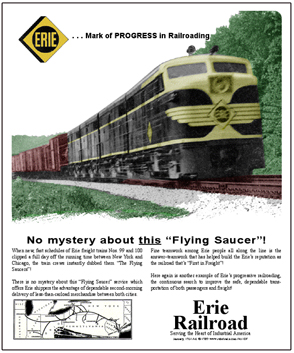 Tin Sign ERIE Flying Saucer