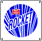 Rock Rocket Logo 6x6 Tin Sign