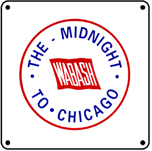 Wabash Midnight Logo 6x6 Tin Sign