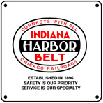 IN Harbor Belt Logo 6x6 Tin Sign