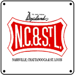 NC&StL Logo 6x6 Tin Sign