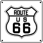 Route 66 Logo 6x6 Tin Sign
