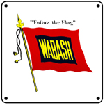 Wabash Flag Logo 6x6 Tin Sign
