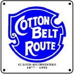 Cotton Belt Logo 6x6 Tin Sign