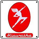 Milwaukee Hiawatha Logo 6x6 Tin Sign