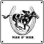 CofG Man O War 6x6 Tin Sign