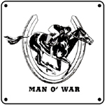 CofG Man O War 6x6 Tin Sign