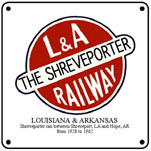 L&A Shreveporter Logo 6x6 Tin Sign