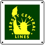 Jersey Central Square Logo 6x6 Tin Sign