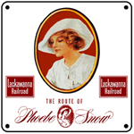 Lackawanna Phoebe Snow 6x6 Tin Sign