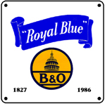 B&O Royal Blue Logo 6x6 Tin Sign