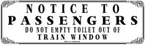 Tin Sign Empty Toilet