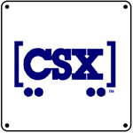 CSX NEW Logo 6x6 Tin Sign