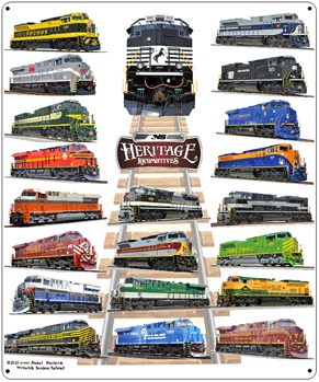 Tin Sign NS Heritage Diesels