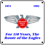 MoPac Silver Eagle 6x6 Tin Sign