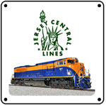 Jersey Central Heritage 6x6 Tin Sign