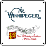 SOO Winnipeger Logo 6x6 Tin Sign