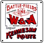 W&A Battle Fields Logo 6x6 Tin Sign