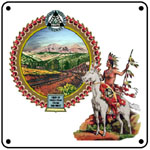 Colo Midland Pikes Peak 6x6 Tin Sign