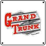 Grand Trunk Old Logo 6x6 Tin Sign