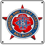 Houston & Texas Logo 6x6 Tin Sign