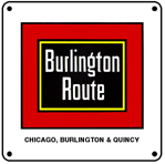 Burlington Route Logo 6x6 Tin Sign