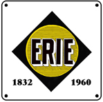 ERIE Black Logo 6x6 Tin Sign