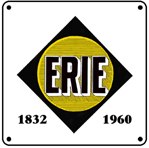 ERIE Black Logo 6x6 Tin Sign