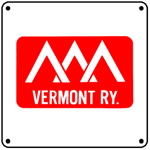 Vermont Rwy Logo 6x6 Tin Sign