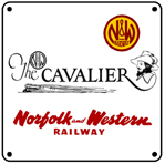 N&W Cavalier 6x6 Tin Sign
