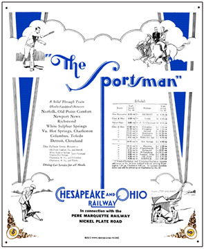 Tin Sign C&O Sportsman