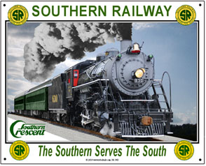 Tin Sign Southern 630 Steam