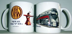  Coffee Mug N&W 4-8-4 Steam