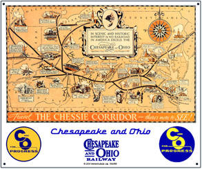 Tin Sign C&O Corridor Map