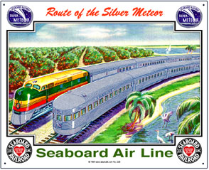 Tin Sign Seaboard Meteor Ad