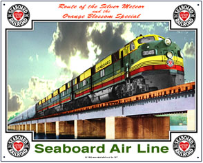 Tin Sign Seaboard E7 on Bridge