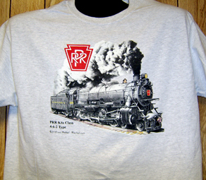 Pennsylvania Railroad Long Sleeve Shirt Forest Green Adult M den09LS 