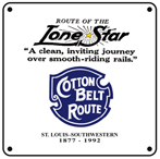 Cotton Belt Smooth Rails 6x6 Sign