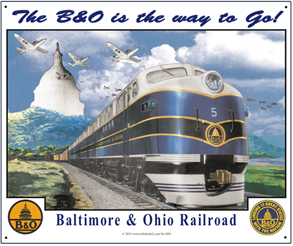 Vintage Railroad B&O Baltimore & Ohio sticker decal 3" 
