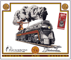 Mouse Pad N&W 4-8-4 Steam