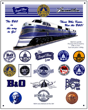 Tin Sign B&O Historic Logos