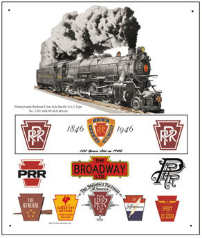 Tin Sign PRR K4 w/Logos