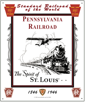 Tin Sign PRR Spirit of St. Louis