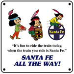 Santa Fe 3-Chico 6x6 Tin Sign