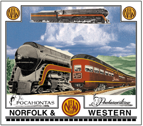 Mouse Pad N&W passing trains