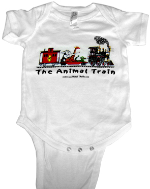 T-shirt Animal Train OneZee w/snaps