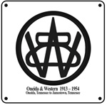 Oneida & Western Logo 6x6 Tin Sign