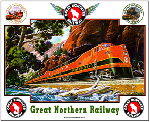 Tin Sign GN Empire Builder by Stream