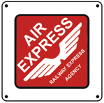 Tin Sign REA Air Express 6x6